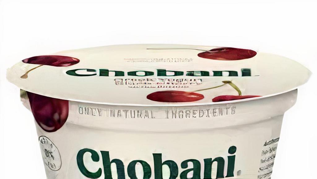 Chobani Black Cherry Yogurt · Greek Yogurt w/ Fruit on the bottom