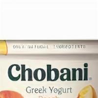 Chobani Peach Yogurt · Greek Yogurt w/ Fruit on the bottom
