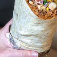 Illegal Chicken Burrito · Fresh, all-natural chicken breast, marinated in house dressing, chargrilled