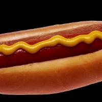 Build Your Own Dog · A 100% beef Vienna brand frankfurter with additional toppings of your choice.  Ketchup and m...