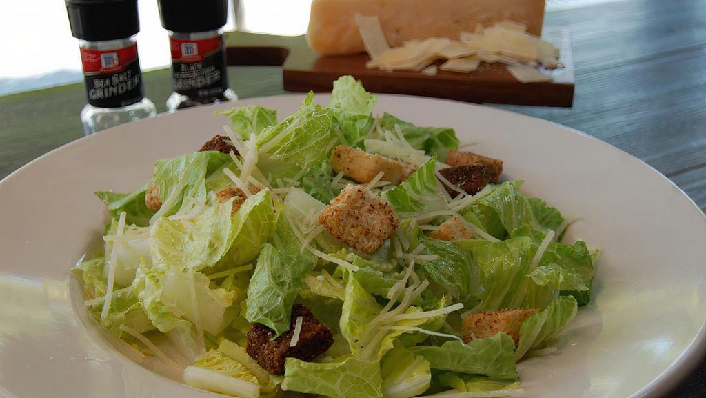 Caesar Salad · Chopped romaine, fresh grated parmesan, croutons and Caesar dressing