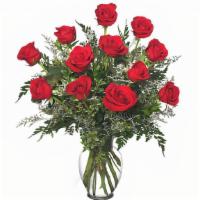 Classic Dozen Roses Red Rose Arrangement · Let naturally craft'd deliver a beautiful surprise for you today! This vase of brilliant red...