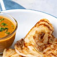 Roti · Roti served with peanut butter sauce.