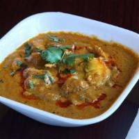 Dum Ka Murgh (Chicken) · Chicken gently simmered over a slow fire and cooked in a hyderabadi influenced gravy.