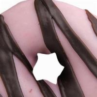 Chocolate Covered Strawberry · Strawberry Icing with Chocolate Drizzle