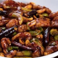 Kung Pao Chicken · Served with fried rice steamed or lo mein and egg roll.
