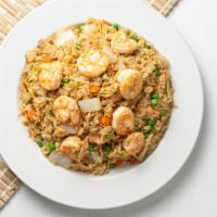 Shrimp Fried Rice · Served with Fried Rice: Onions, egg and bean sprouts.