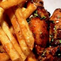 Wings & Fries · 5 wings with your choice of sauce and a side of fries.