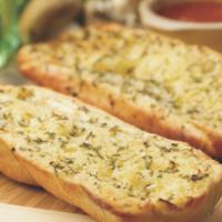 Garlic Bread · Toasted to perfection.
