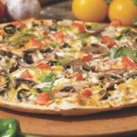 Veggie · Ricotta cheese, spinach, red onion, green pepper, green & black olives, mushrooms, tomatoes ...