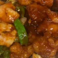 Dragon & Phoenix · Hot. Shrimp with chili sauce and hot and spicy general tso's chicken.