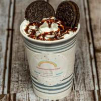 Cookies & Cream Hot Chocolate · This thick hot white chocolate is infused with crushed chocolate Oreo cookies, steamed milk ...