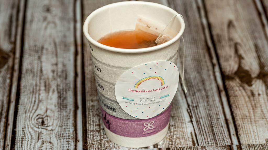 Good Bye Cough Tea · Jasmine infused tea sweetened with Arkansas honey, sugar or saccharin.