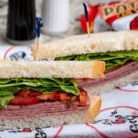 Salami Sandwich · No mixed meets here, all beef salami made-to-order on your choice of bread, served with lett...