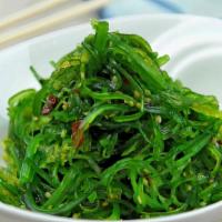 Seaweed Salad · Seasoned marinated fresh seaweed salad.