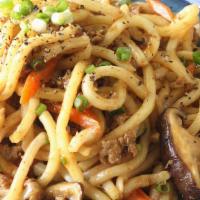 Yaki Udon · Stir-fried Japanese style rice noodle with your choice of protein.