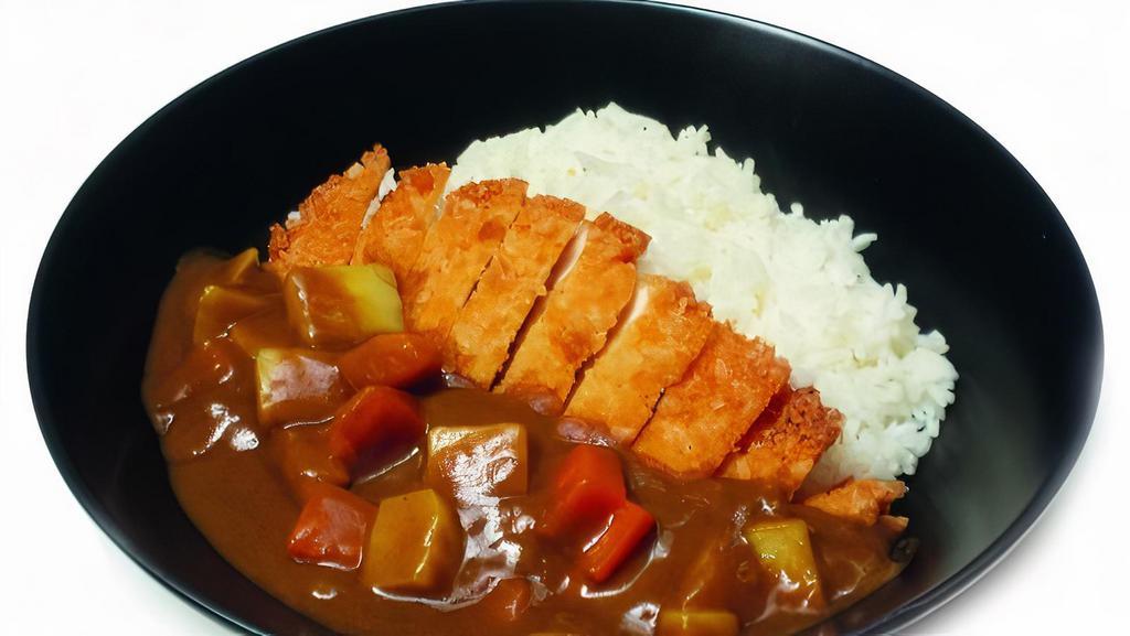 Curry Katsu Chicken Bowl · Crispy fried chicken filet top with rich coconut curry sauce.