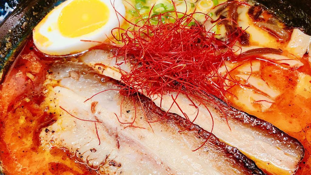 Char Shui · Your choice of noodle: ramen, udon, or soba your choice of broth: tonkatsu, spicy tonkatsu, or miso. Topping: corn, black mushroom, flavored egg and fish.