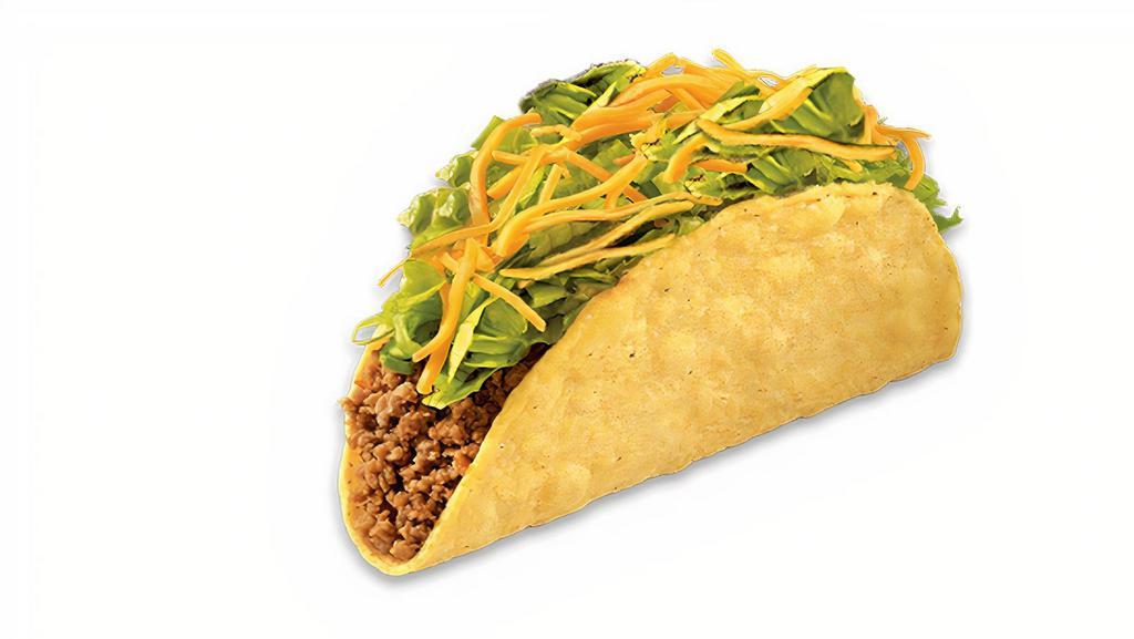 Party Taco · A mini-version of our Crispy Beef Taco, featuring a crispy corn shell, beef, tomato, lettuce and cheddar .