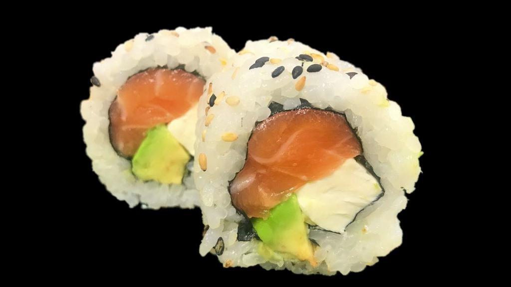 Philly Roll · Salmon, cream cheese and avocado inside.