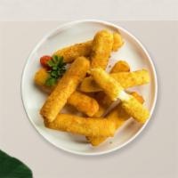 Mozzarella Sticks · Mozzarella cheese dipped in batter and deep fried to perfection