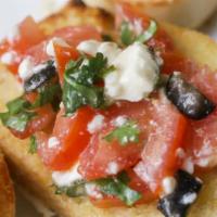 Bruschetta · Grilled bread with toppings.