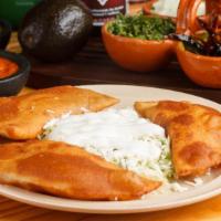 Order 3 Fried Quesadillas · A corn tortilla with mozzarella cheese, stuffed with the meat of your choice and fried in oi...