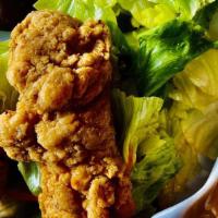 Chicken Tender (3 Pcs) · Deep fried chicken tender, served with sweet chili sauce.