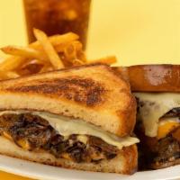 Cheesesteak Melt · Thinly-sliced steak sautéed with onions and mushrooms, American and Swiss cheese, and mayo o...
