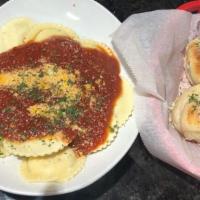 Meat Tortellini Dinner · Served with Homemade Marinara