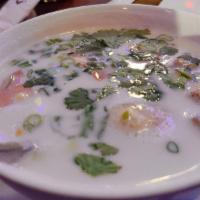 Tom Kha Shrimp · Thai Coconut Milk Soup.