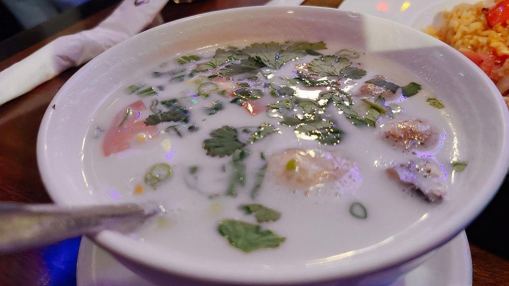Tom Kha Shrimp · Thai Coconut Milk Soup.