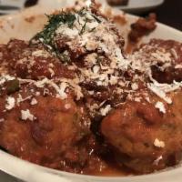 Oven Roasted Greek Meatballs · Olive tapenade, dill