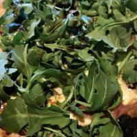 Fig Pizza · Herbed goat cheese, caramelized onions, wild arugula aged balsamic