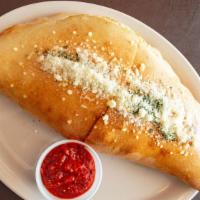 Pepperoni Calzone · with pepperoni and mozzarella cheese.