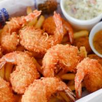 Shrimp Basket · 12 shrimp, fries and drink.