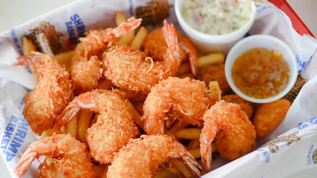 Shrimp Basket · 12 shrimp, fries and drink.