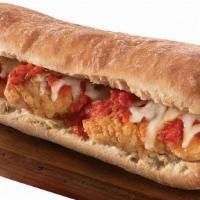 Chicken Parmesan Sub · Breaded chicken baked with marinara and mozzarella cheese, then sprinkled with Pecorino Roma...