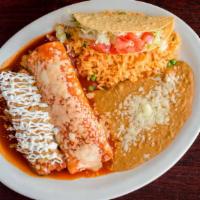 Combo Plate (Pick 1) · Taco, Enchilada, Burrito, Quesadilla. Choose chicken, beef, beans, or cheese. Served with ri...