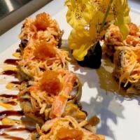 Volcano Roll · Cajun roll,Spicy tuna,Crab meat on the top