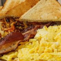 Re-Population Combo · All we served after Katrina - two eggs, grits or hash browns, bacon or sausage, toast or bis...