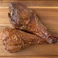 Smoked Turkey Legs · One leg. Approximately 1.75 lbs.
Turkey legs seasoned and smoked. Fully cooked, ready to eat...