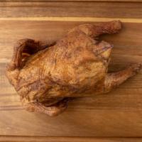 Smoked Chickens · One whole chicken. 
Whole chickens seasoned and smoked. Fully cooked. Excellent in Gumbo and...
