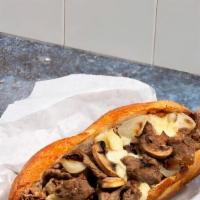 Mushroom Cheesesteak · Steak sandwich with grilled mushrooms and your choice of cheese.