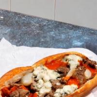 Buffalo Cheesesteak · Steak sandwich with buffalo sauce, and your choice of cheese