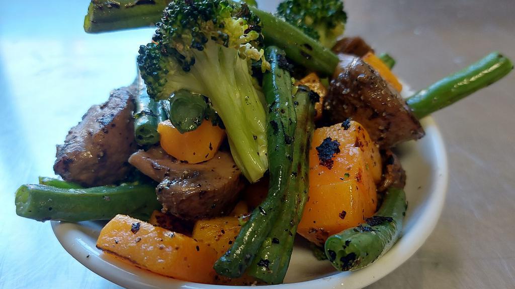 Roasted Veggies · Butternut Squash, Green Beans, Mushrooms, Broccoli