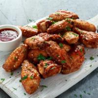 Italian Baked Chicken Wings (8 Pcs) · 8 lightly seasoned chicken wings tossed with Italian dressing. Served with customer's choice...