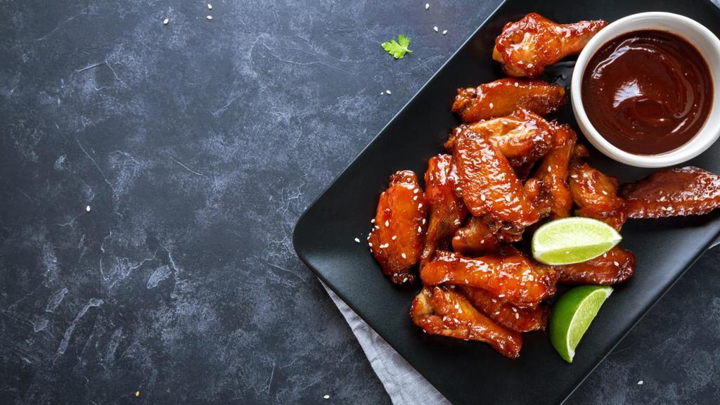 Southern Cannonball Wings · Delicious wings sprinkled with special seasonings, tossed in southern cannonball sauce, and baked to perfection. Served with customer's choice of dipping sauce.