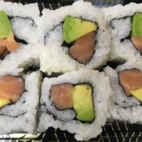 Salmon Avocado Roll · Items are served raw or undercooked. Consuming raw or undercooked meats, poultry, seafood, s...