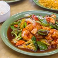 Shrimp With Garlic Sauce · With a side order of rice